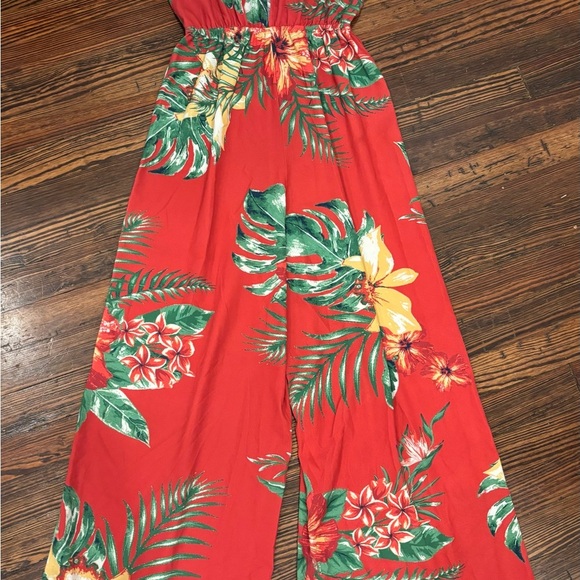 Anthropologie Flying Tomato Tropical 1 Pc Open Back Jumpsuit Resort Wear Sz S - Picture 2 of 6